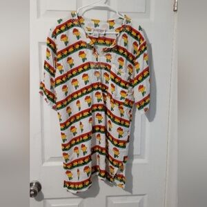 African Map Print Women's Tunic